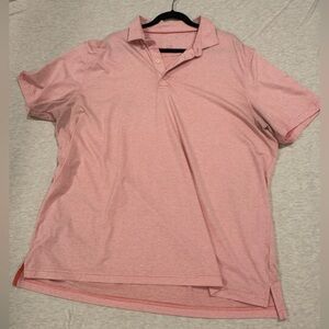 johnnie-O Golf Polo - Striped Salmon - XXL